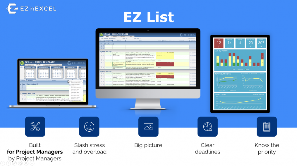 EZ List – EZinEXCEL – Project Manager Magic (Action Item List ...
